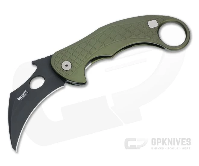 LionSteel X Emerson L.E. One Karambit Black Magnacut Green Aluminum Frame Lock Flipper LE1 A GB 3 LionSteel X Emerson L.E. One Karambit Black Magnacut Green Aluminum Frame Lock Flipper LE1 A GB