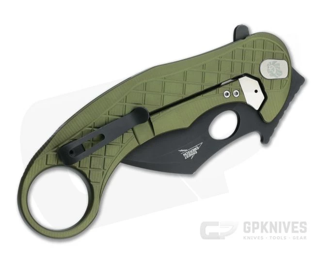 LionSteel X Emerson L.E. One Karambit Black Magnacut Green Aluminum Frame Lock Flipper LE1 A GB 4 LionSteel X Emerson L.E. One Karambit Black Magnacut Green Aluminum Frame Lock Flipper LE1 A GB - Image 2