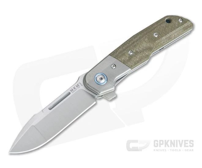 MKM Mikita Terzuola Clap Bolstered Green Canvas Micarta M390 Liner Lock Flipper LS01-GCT 3 MKM Mikita Terzuola Clap Bolstered Green Canvas Micarta M390 Liner Lock Flipper LS01-GCT