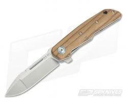 MKM Mikita Terzuola Clap Santos Wood Liner Lock Removable Flipper M390 LS01-S