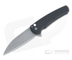 Protech Malibu Wharncliffe Blade Show 2021 Acid Washed 20CV Black Button Lock Flipper BS2021-01