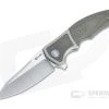 Reate x Lambert Mini Crossroads Satin M390 OD Green Micarta Inlaid Titanium Flipper -Outlet Flippers Store mcr grm 1