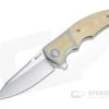 Reate x Lambert Mini Crossroads Satin M390 Antique White Micarta Inlaid Titanium Flipper 1 Reate x Lambert Mini Crossroads Satin M390 Antique White Micarta Inlaid Titanium Flipper -Outlet Flippers Store mcr whm 1 1