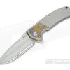 Reate Knives Mini Horizon-D Mokuti Titanium Damasteel Frame Lock Flipper