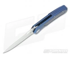 Reate Knives Mini Horizon-D Carbon Fiber Blue Titanium M390 Flipper -Outlet Flippers Store mhd 03 3