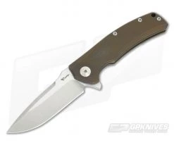 Reate Knives Mini Horizon-D Bronze Titanium M390 Frame Lock Flipper