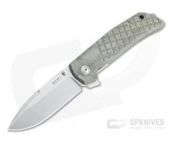 MKM Mikita x Terzuola Maximo Stonewashed M390 Green Micarta Frame Lock Flipper MM-GCT