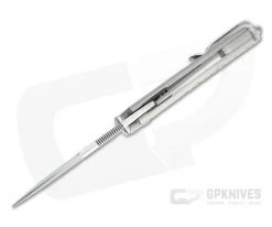 MKM Mikita x Terzuola Maximo Stonewashed M390 Gray Titanium Frame Lock Flipper MM-T -Outlet Flippers Store mm t 3