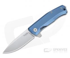 LionSteel Myto Satin M390 Blue Titanium Frame Lock Flipper MT01-BL