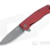 LionSteel Myto Black Stonewashed M390 Red Aluminum Frame Lock Flipper MT01A-RB