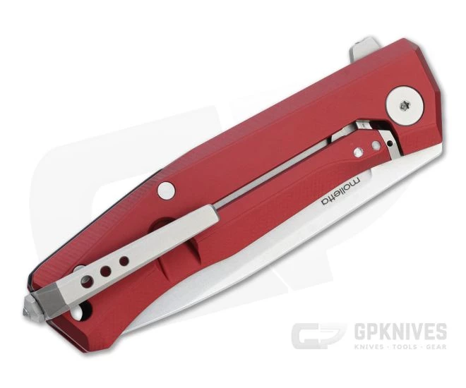 LionSteel Myto Stonewashed M390 Red Aluminum Frame Lock Flipper MT01A-RS 4 LionSteel Myto Stonewashed M390 Red Aluminum Frame Lock Flipper MT01A-RS - Image 2