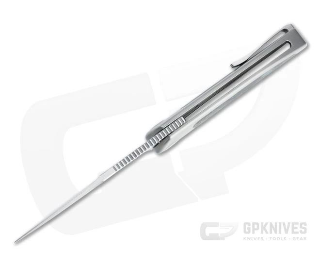 Sharp By Design Mini Tempest Drop Point Satin M390 Marvel Blue FatCarbon Front Flipper Knife 5 Sharp By Design Mini Tempest Drop Point Satin M390 Marvel Blue FatCarbon Front Flipper Knife - Image 3