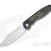 Sharp By Design Mini Tempest Bowie Satin M390 Gold Dark Matter FatCarbon PVD Front Flipper Knife -Outlet Flippers Store mtff 05 1