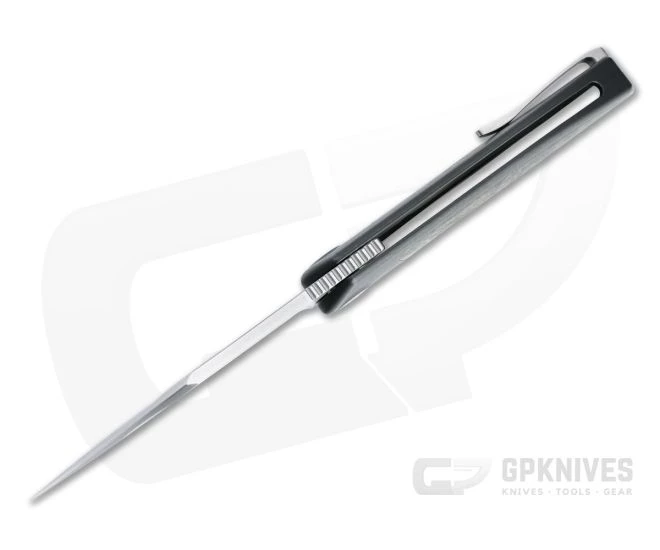 Sharp By Design Mini Tempest Bowie Satin M390 Gold Dark Matter FatCarbon PVD Front Flipper Knife 5 Sharp By Design Mini Tempest Bowie Satin M390 Gold Dark Matter FatCarbon PVD Front Flipper Knife - Image 3