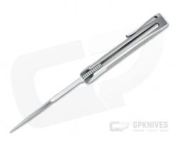 Sharp By Design Mini Tempest Bowie Satin M390 Carbon Fiber Front Flipper Knife -Outlet Flippers Store mtff 10 3