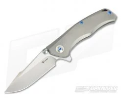 Reate Knives New Torrent Bead Blast Titanium Frame Lock Flipper Satin RWL34