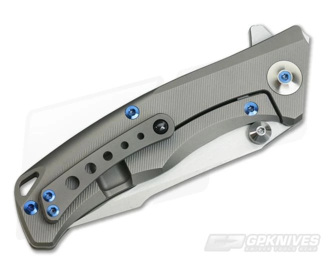 Reate Knives New Torrent Bead Blast Titanium Frame Lock Flipper Satin RWL34 4 Reate Knives New Torrent Bead Blast Titanium Frame Lock Flipper Satin RWL34 - Image 2