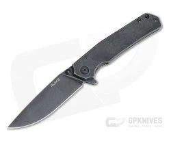 RUIKE P801-SB Black Stonewash 14c28n Stainless Steel Frame Lock Flipper