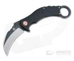 QSP Knives Eagle Karambit Two Tone D2 Black G10 Liner Lock Flipper QS120-B