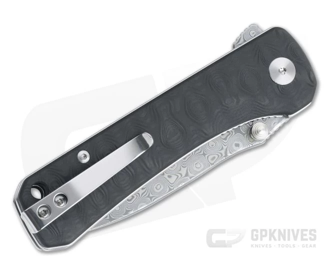 QSP Knives Hawk Damascus Carbon Fiber Liner Lock Flipper 4 QSP Knives Hawk Damascus Carbon Fiber Liner Lock Flipper - Image 2