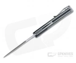 QSP Knives Gannet Satin 154CM Carbon Fiber Bolstered Green Micarta Front Flipper -Outlet Flippers Store qs137 c 3