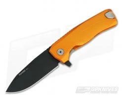 LionSteel ROK H.WAYL Hidden Clip Orange Aluminum Black M390 Flipper ROK A OB