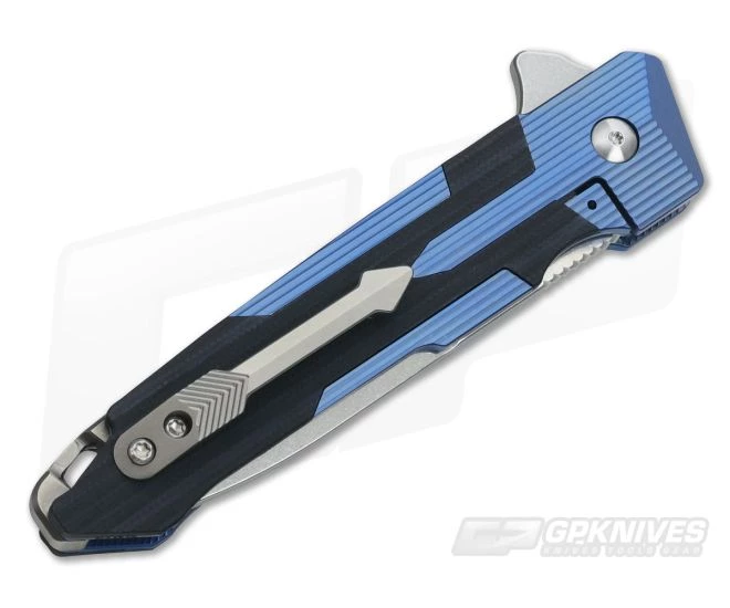 Spartan Kranos Blue Titanium Flipper Black G10 S35VN 4 Spartan Kranos Blue Titanium Flipper Black G10 S35VN - Image 2