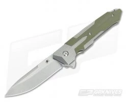 Spartan Kranos Titanium Flipper Green G10 S35VN
