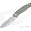 GiantMouse ACE Sonoma V2 Satin Elmax Green Micarta Liner Lock Flipper