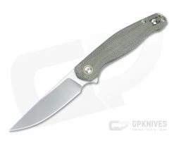 GiantMouse ACE Sonoma V2 Satin Elmax Green Micarta Liner Lock Flipper
