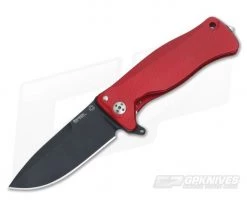 LionSteel SR-11 Aluminum Red Integral Flipper Black Sleipner SR11A RB