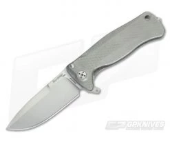 LionSteel SR-22 Mini Titanium Grey Integral Flipper Sleipner SR22 G