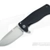 LionSteel SR-22 Mini Aluminum Black Integral Flipper Satin Sleipner SR22A BS -Outlet Flippers Store sr22a bs 1