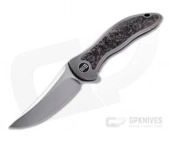 WE Knives 912CF-A Synergy2 Integral Shred Carbon Fiber Inlay M390 Trailing Point Flipper