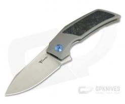 Reate Knives T2500 Mini Tashi Bharucha M390 Marbled Carbon Fiber Frame Lock Flipper
