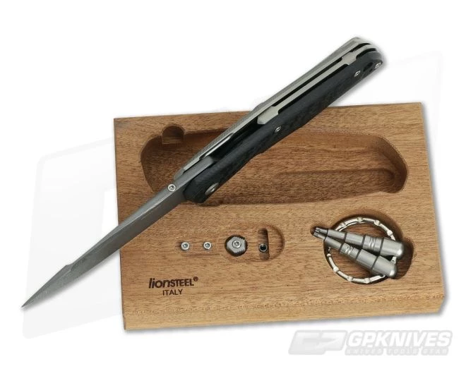 LionSteel TRE Carbon Fiber & Raindrop Damascus 5 LionSteel TRE Carbon Fiber & Raindrop Damascus - Image 3