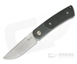 Reate Tribute Hand Satin M390 Zirconium Bolstered Carbon Fiber Liner Lock Front Flipper
