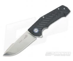 Viper Larius Stonewashed M390 Liner Lock Flipper Milled Carbon Fiber V5960FC