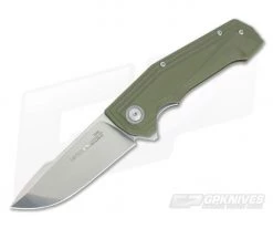 Viper Larius Stonewashed M390 Liner Lock Flipper Milled Green G10 V5960GG