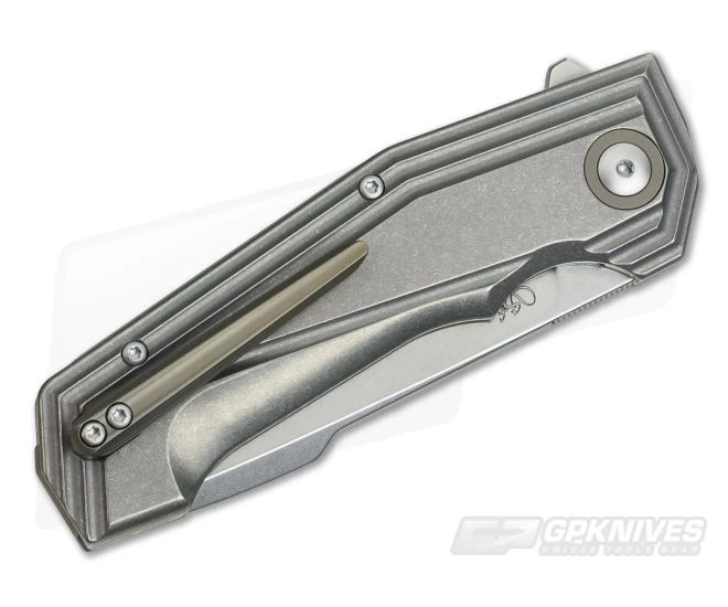 Viper Larius Stonewashed M390 Liner Lock Flipper Milled Titanium V5960TI 4 Viper Larius Stonewashed M390 Liner Lock Flipper Milled Titanium V5960TI - Image 2