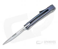 Viper Lille Satin M390 Blue Titanium Liner Lock Flipper Carbon Fiber Overlay V5962BLFC -Outlet Flippers Store v5962blfc 3