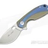 Viper Lille Satin M390 Bronze Titanium Liner Lock Flipper Blue Anodized Overlay V5962BRBL