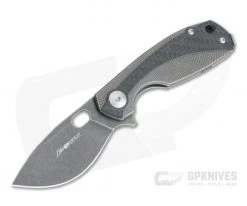 Viper Lille Black Stonewashed M390 Titanium Liner Lock Flipper Carbon Fiber Overlay V5963TIFC