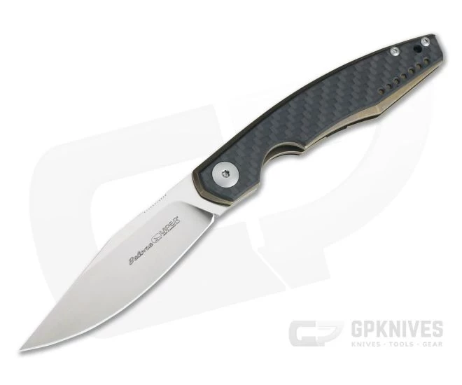 Viper Belone Satin M390 Bronze Titanium Liner Lock Flipper Carbon Fiber Overlay V5970BRFC 3 Viper Belone Satin M390 Bronze Titanium Liner Lock Flipper Carbon Fiber Overlay V5970BRFC