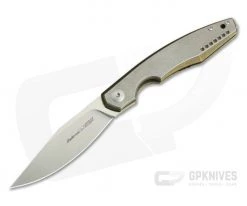 Viper Belone Satin M390 Bronze Titanium Liner Lock Flipper Stonewashed Overlay V5970BRTI
