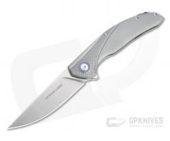 Viper x Anso Orso 2 Flipper Satin LO-QPM 20-4 Stonewashed 3D Titanium Folder V5996TI3D