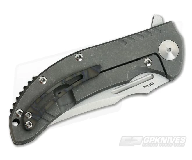 Reate Knives Valhalla Plain Titanium Frame Lock Flipper Satin RWL34 4 Reate Knives Valhalla Plain Titanium Frame Lock Flipper Satin RWL34 - Image 2