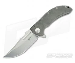 Reate Knives Valhalla Plain Titanium Frame Lock Flipper Stonewash RWL34