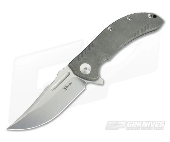 Reate Knives Valhalla Plain Titanium Frame Lock Flipper Stonewash RWL34 3 Reate Knives Valhalla Plain Titanium Frame Lock Flipper Stonewash RWL34