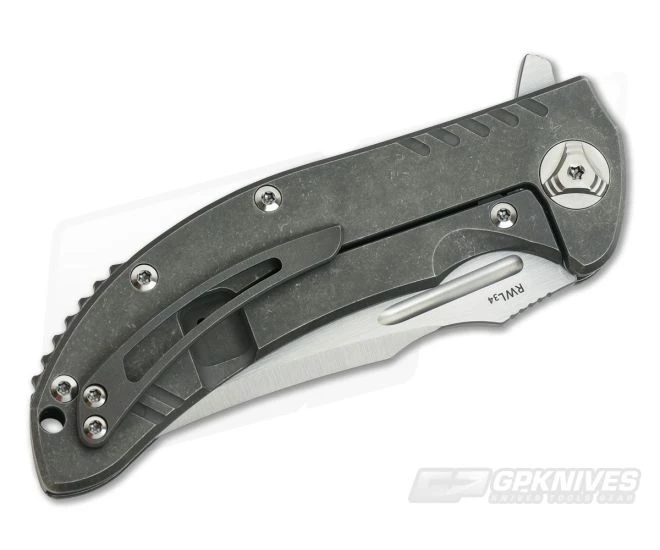 Reate Knives Valhalla Hollowed Titanium Frame Lock Flipper Satin RWL34 4 Reate Knives Valhalla Hollowed Titanium Frame Lock Flipper Satin RWL34 - Image 2